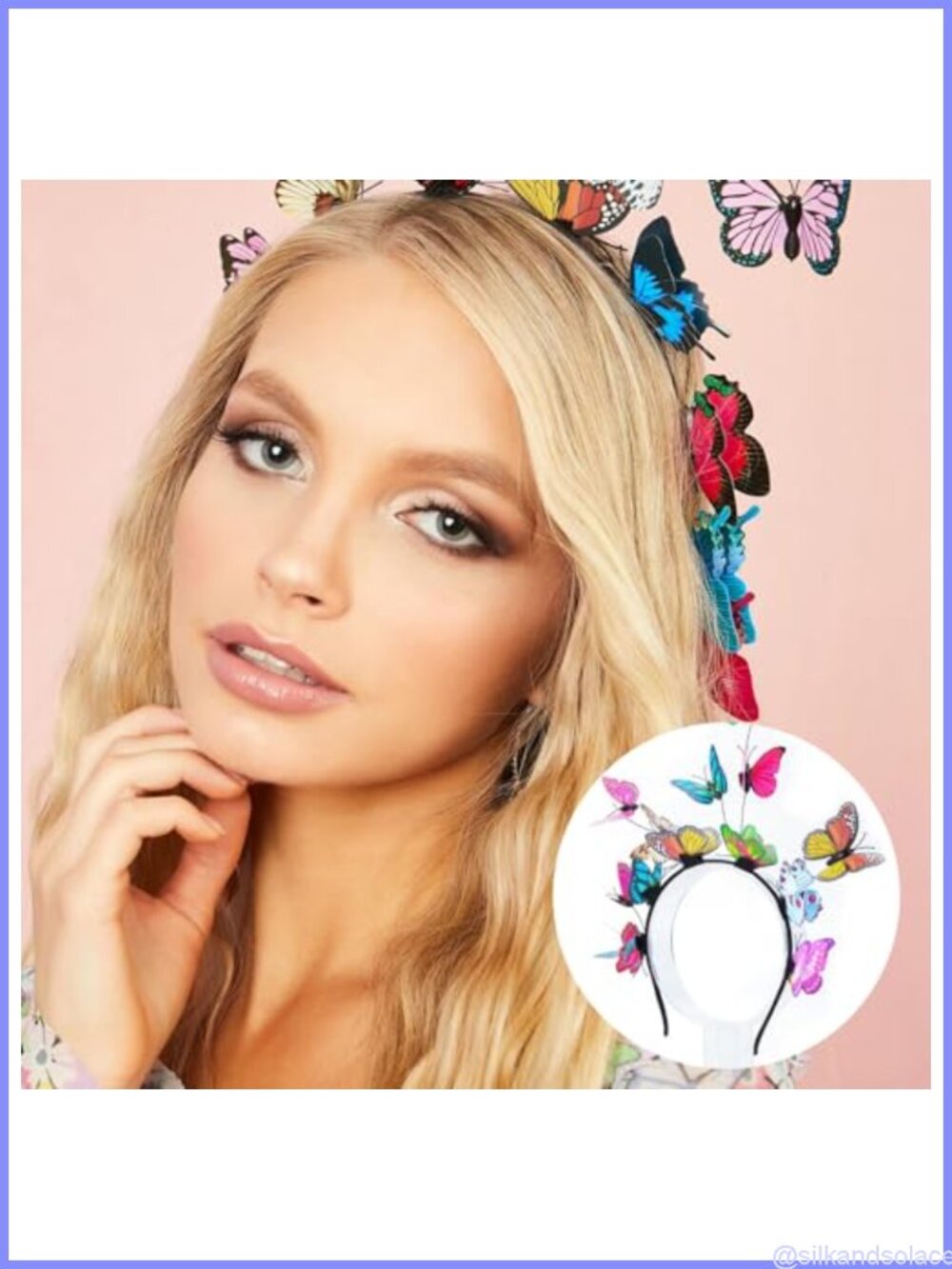 Butterfly Headband Fascinator Costume Party Accessory - Picture 4 of 6